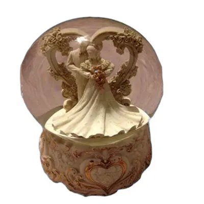 Antico di cristallo del Cuore di Amore di San Francisco Sposa Sposo Acqua Globo Favore di Cerimonia Nuziale del Regalo
