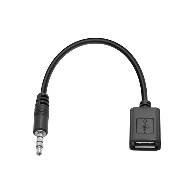 Plug Play 3.5mm AUX Male USB Female OTG Adapter Car Audio Decoder Cable for USB Drive Music