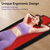 Tapis de luminothérapie infrarouge proche rouge entièrement personnalisé avec certificat de conformité, pour le corps entier, 660nm 850nm