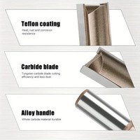 4pcs 1/2 Shank 6,8,10,12mm Industrial Straight Router Bit Carbide Wooded Router Bit