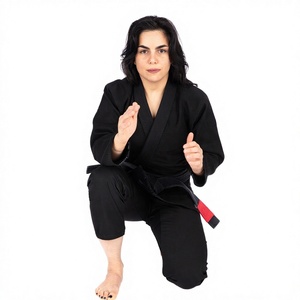 Meilleure qualité personnalisé brésilien Jiu Jitsu ensemble de vêtements de sport femmes haut coton matériel logo personnalisé patchs karaté BJJ uniformes - Product Image 1