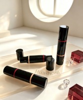 Contenant double pour rouge à lèvres et gloss, tube en plastique double extrémité, emballage pour baume à lèvres et stick de contouring deux-en-un, vente en gros