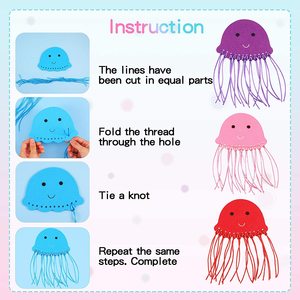 Kit de Manualidades de Fieltro para Niños, Animales Marinos, Medusas, Peces de Acuario, Decoración de Fiestas 2023 - Product Image 6