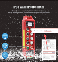 Control Remoto Inalámbrico de Doble Velocidad y 8 Botones IP67 para Grúas y Camiones Largos