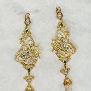 ต่างหูพู่ห้อยหยกประดับขนนกนกนางแอ่น ชุบทองคำขาว-ทองคำคลาสสิก ประดับมุก ดีไซน์<span class=keywords><strong>จีน</strong></span> สง่างาม - Product Image 5