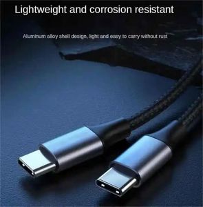 สายเคเบิลโพลีเมอร์65W ชนิด C สายเคเบิลไนลอนถัก PD USB C ถึง C ชาร์จข้อมูลอย่างรวดเร็ว - Product Image 3