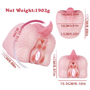 GEEBA Masturbatore Maschile a Forma di Natiche di Animale, Stampo Invertito in Silicone, Drago Fantastico, Stimolatore Penieno Tascabile a Doppio Canale, Giocattolo Sessuale - Product Image 2