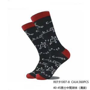 Calzini da uomo a metà polpaccio, taglia 40-45, design con formula matematica, per uso casual - Product Image 3