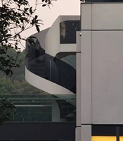 VIKO 2025 Haute qualité pour l'extérieur, motif antidérapant, escalier en colimaçon incurvé en verre gris