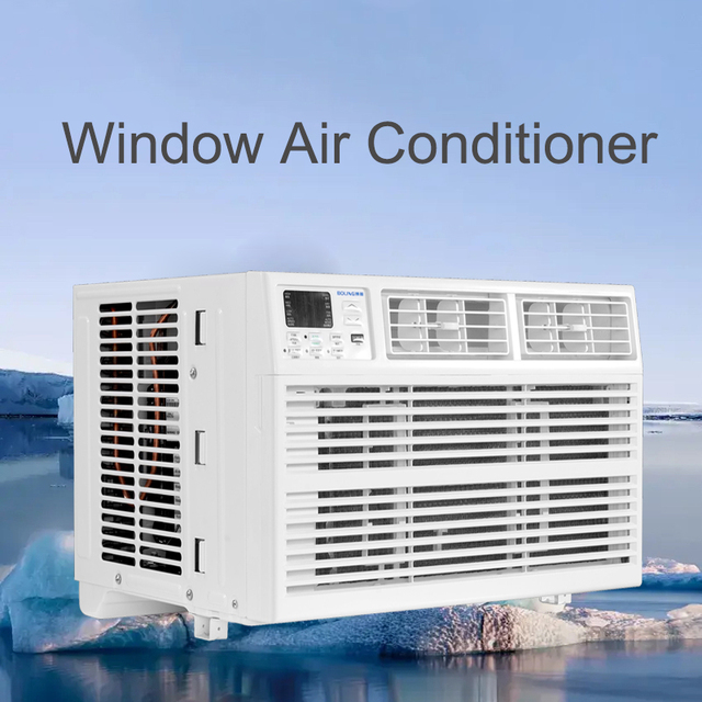 Economic New Low Noise 8000btu 220v R32 Variable Frequency Cooling Only Window Air Conditioner for Hotel & Household Use