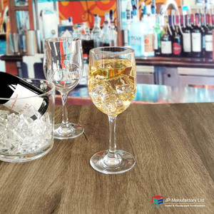 Copas de vino de fiesta clásicas de policarbonato transparente personalizadas de alta calidad, irrompibles de 300ml para boda de Picnic en la playa - Product Image 6