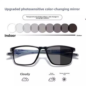 Lentes Progresivas Multifocales Grises con Bloqueo <span class=keywords><strong>de</strong></span> Luz Azul, Elegantes Gafas <span class=keywords><strong>de</strong></span> Sol para Lectura, Fotocromáticas Inteligentes <span class=keywords><strong>de</strong></span> Doble Uso para Visión <span class=keywords><strong>de</strong></span> Lejos - Product Image 3