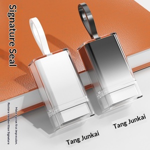 <span class=keywords><strong>Tampon</strong></span> de signature manuscrite 002 en plastique, dégradé de couleurs, photosensible, avec cordon, coloré, portable, personnalisé - Product Image 3