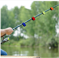 Sangles de canne à pêche en néoprène avec logo personnalisé, ceinture élastique extensible pour support de canne, accessoires de pêche pour cannes à lancer