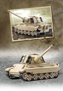 Tanque Alemán King Tiger, Bloques de Construcción de Tanque Pesado Militar Clásico, Modelo de Vehículo Blindado de la Segunda Guerra Mundial, Juguete Coleccionable de Ensamblaje - Product Image 4