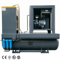 Compresseur d'air intégré 4kw 5.5kw 7.5kw 11kw 15kw 8-10Bar avec réservoir d'air de 300L/500L et sécheur pour mini-industrie