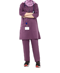Set di Divise Mediche per Donne, Design Professionale, Tinta Unita in Spandex, per Chirurgia, Salone di Bellezza, Infermieristica, Pediatria, Odontoiatria - Product Image 4