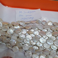 Perles d'eau douce baroques de grande taille, forme nucléée, blanches cristallines, naturelles, en vrac, pour la fabrication de bijoux