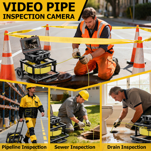 <span class=keywords><strong>Caméra</strong></span> d'inspection industrielle vidéo <span class=keywords><strong>pour</strong></span> canalisations et égouts, endoscope de plomberie 1080P personnalisé à auto-nivellement 512 Hz - Product Image 6