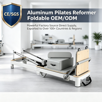 Faltbares Aluminium-Pilates-Reformer-Gerät für den Heimgebrauch mit Sprungbrett Hochwertiges Pilates-Bett für Fitness