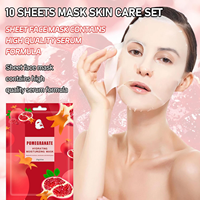 Masques faciaux en feuille de thé aux fruits et aux herbes en gros, hydratants longue durée, masque facial hydratant, éclaircissant, soin de la peau, aloès, ODM