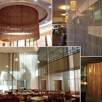 Rideau décoratif en maille de chaîne d'acier inoxydable tissée avec services de soudage et de découpe pour cloisons murales intérieures