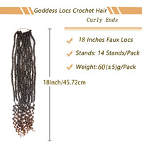 Perruques synthétiques en gros, locs crochet, dreadlocks, queue de cheval, tresses, perruques synthétiques pour femmes noires, extensions de cheveux synthétiques pour tresser