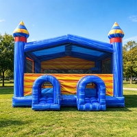 Château gonflable Blue Moon Pastel, châteaux gonflables pas chers, château gonflable pour enfants