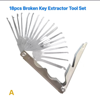Ensemble d'outils de serrurier professionnel, extracteur de clés cassées, kit multifonctionnel portable pour serrures de portes et de voitures