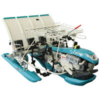 Transplanteur de riz automatique à moteur thermique, haute efficacité, 4/6 rangs, pour rizières