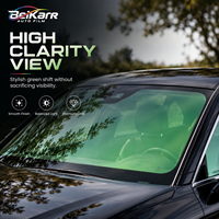 Film pour vitres de voiture BEIKARR de haute qualité, vert brillant caméléon, matériau PET, rejet UV à 99 %, anti-rayures, garantie 8-10 ans