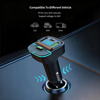Chargeur portable double USB C19 à charge rapide 5V/3A, émetteur FM mains libres pour voiture avec écran LED, lecteur MP3 et audio de voiture BT5.3