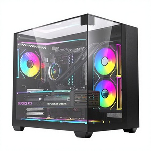 Boîtier PC Gaming Design Moderne à Vue Panoramique <span class=keywords><strong>avec</strong></span> Bonne Circulation d'Air, Support pour Refroidisseur Liquide 360, Châssis d'Ordinateur de Bureau - Product Image 4