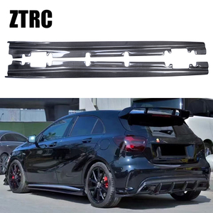 For CLA-Class W117 C117 R Style Real Carbon Fiber Side Skirts 2013-2020 - Product Image 1