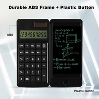 Petite calculatrice intelligente de bureau avec bloc-notes, design pliable, alimentation par batterie, pour les citoyens, frais d'importation, frais d'expédition