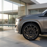 Nouvelle jante monobloc de luxe sur mesure en alliage d'aluminium forgé de 23 pouces, noir brillant, à rayons multiples, pour SUV Bentayga 5x130 ET20