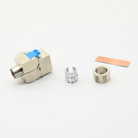 Connecteur Ethernet CAT8 STP RJ45 Keystone sans outil en alliage de zinc à 180 degrés, connecteur RJ45 Keystone blindé sans outil en zinc