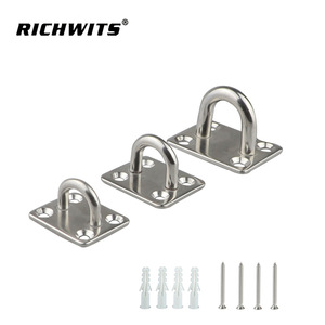 Nouvelle plaque de fixation de loquet de porte carrée en acier inoxydable 304/316 pour bateaux, yachts, navires, installations de parcs d'attractions - Product Image 2