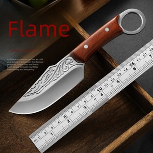 Flame HK OEM Customizable DIY Multi-Functional Stainless Steel Garden Knife Wooden Handle <b>Clip</b> Point 8mm SS224 1 Year Warranty - Product Image 2