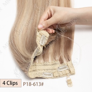 <span class=keywords><strong>Extension</strong></span> <span class=keywords><strong>Capelli</strong></span> <span class=keywords><strong>Veri</strong></span> Invisibili con Clip, <span class=keywords><strong>Filo</strong></span> Sottile, 4 Clip, Naturali, 12-24 Pollici, per Aggiungere Volume - Product Image 2