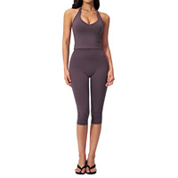 Ensemble de vêtements de sport pour femmes, tenue de yoga décontractée, débardeur, vêtements de sport