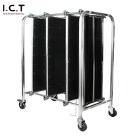 Chariot de transport multi-niveaux en acier inoxydable de haute qualité, anti-électrostatique, pour la production SMT, chariot pour cartes de circuits imprimés