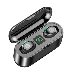 Mostrar poder Hifi Mini In-Ear Sports Correndo F9 Tws Bt 5.0 Bluetooths Sem Fio Fones De Ouvido Fones De Ouvido Com Chamada Hd