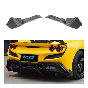 Alerones Laterales de Fibra de Carbono Seca para Parachoques Trasero para Ferrari <span class=keywords><strong>F8</strong></span> Tributo <span class=keywords><strong>Spider</strong></span> 2019-2023 - Product Image 1