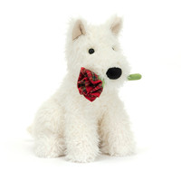 Jelly Catt Munro Scottie Dog 'Love You' Jouets en peluche de haute qualité, chien en peluche mignon, poupée en peluche, parfait pour un cadeau d'anniversaire