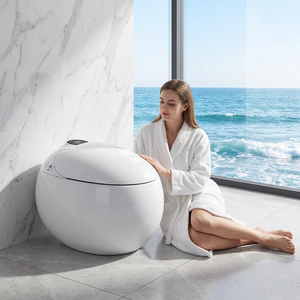 WC intelligent en forme d'œuf avec capteur automatique, cuvette <span class=keywords><strong>de</strong></span> toilette, drainage en P, télécommande, compatible post-pollution - Product Image 5