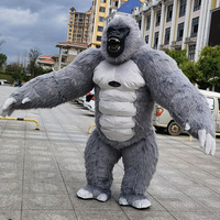 Disfraz de Mascota Inflable de Gorila para Cosplay de Gran Venta, 2 m/2,6 m, Animal Personalizado, Panda, Tigre, Elefante, Oso, Mascota Caminante