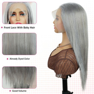 วิกผมตรง<span class=keywords><strong>สี</strong></span>เงินเทา FH ขนาด 20 นิ้ว <span class=keywords><strong>ผม</strong></span>แท้บราซิลแ<span class=keywords><strong>บ</strong></span><span class=keywords><strong>บ</strong></span>เวอร์จิ้น วิกผมหน้าผากโปร่งใสแ<span class=keywords><strong>บ</strong></span><span class=keywords><strong>บ</strong></span>ลูกไม้ 13x4 - Product Image 2