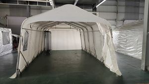 Carpa Plegable Simple para un Solo Automóvil, con Estructura de Acero Galvanizado Resistente al Agua y a los Rayos UV, Techo de Lona Recubierta de PE, Personalizable y de Alta Calidad - Product Image 1