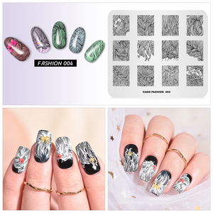 Plaque de tamponnage pour ongles KADS Fashion Trend en acier inoxydable, 62 motifs, modèle pour nail art, outil de manucure professionnel, vente en gros - Product Image 5
